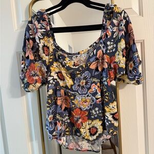 O'Neill Multicolor Floral Puff Sleeve Blouse